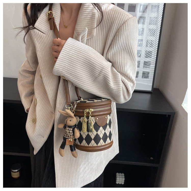 Argyle Bunny Barrel Bag
