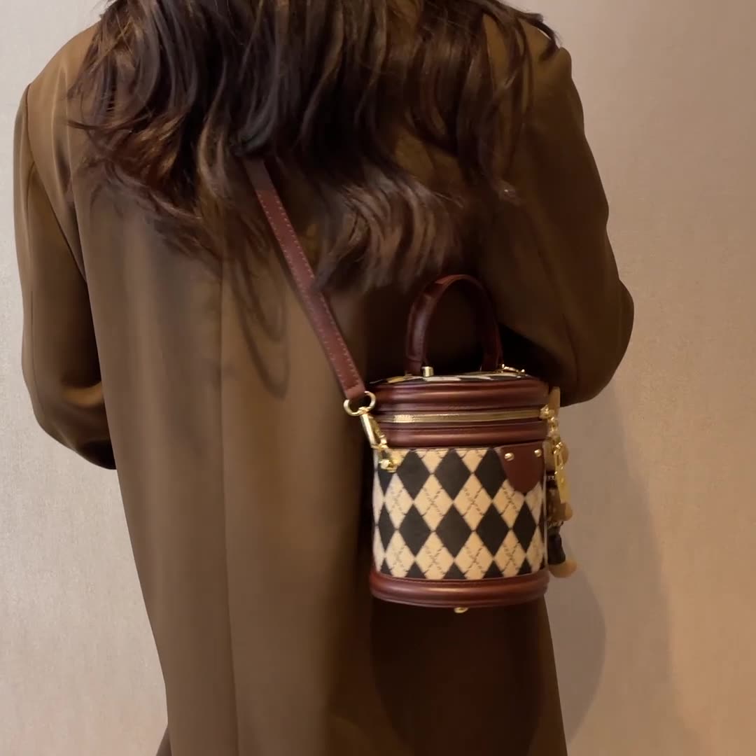 Argyle Bunny Barrel Bag