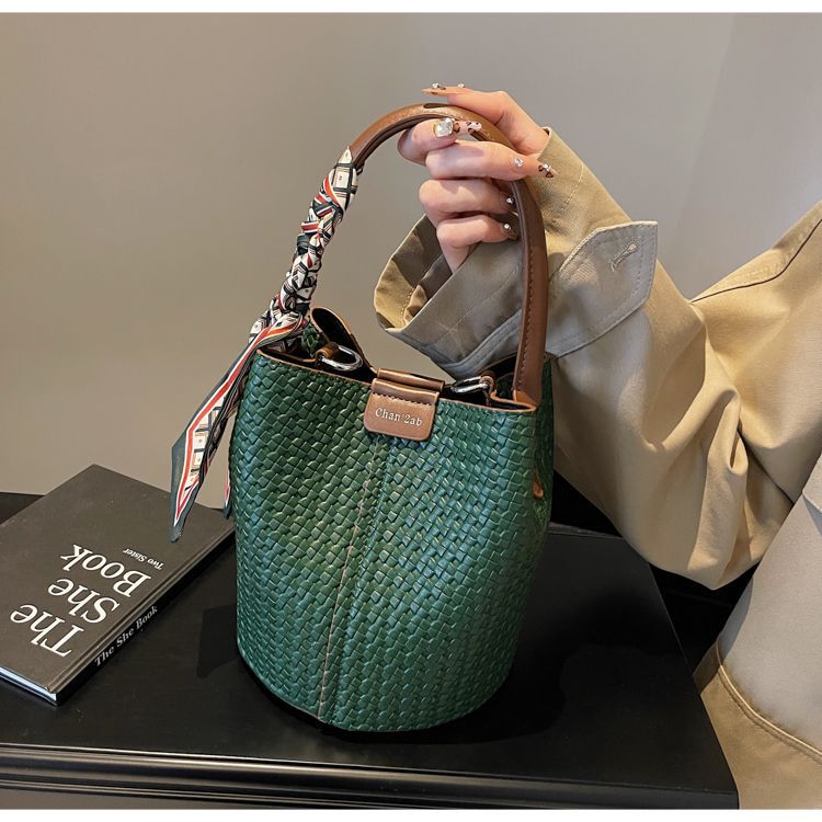 Riviera Woven Bucket Bag