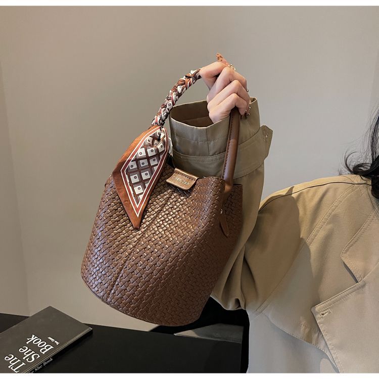 Riviera Woven Bucket Bag