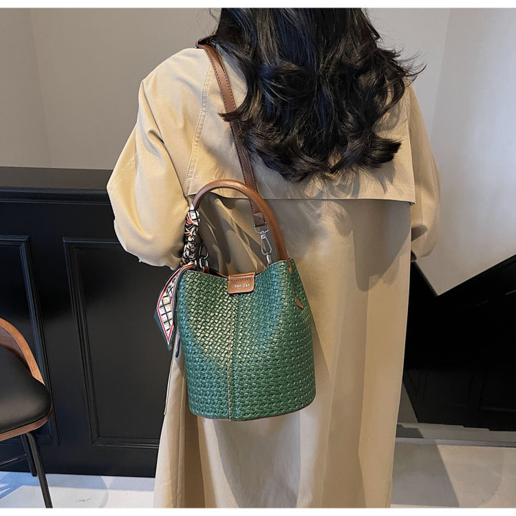 Riviera Woven Bucket Bag