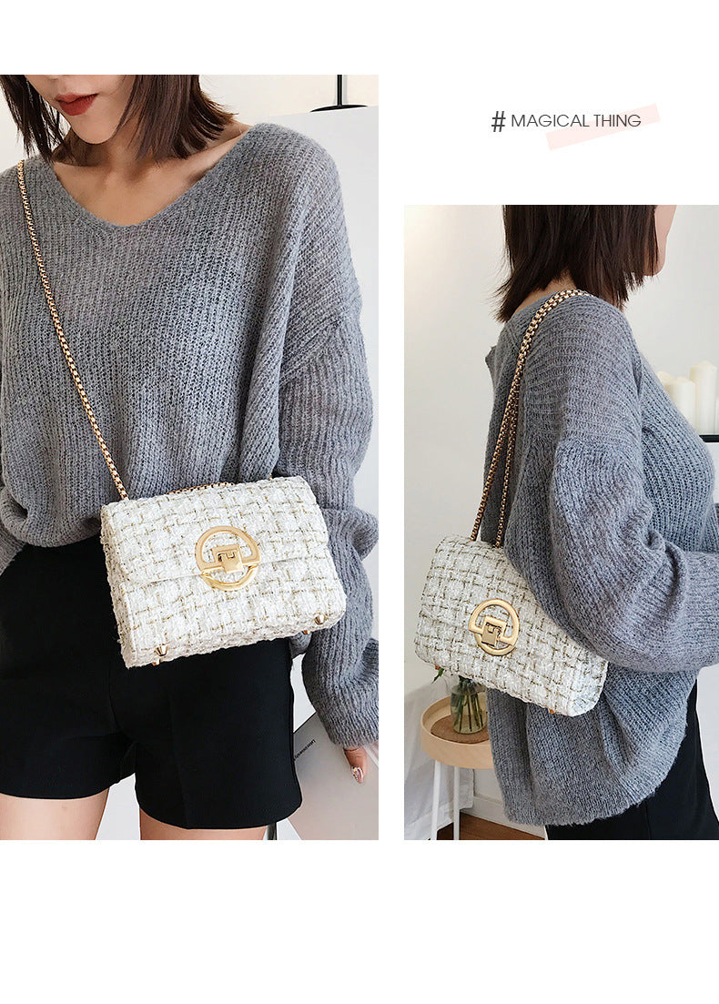 Midnight Tweed Charm Bag