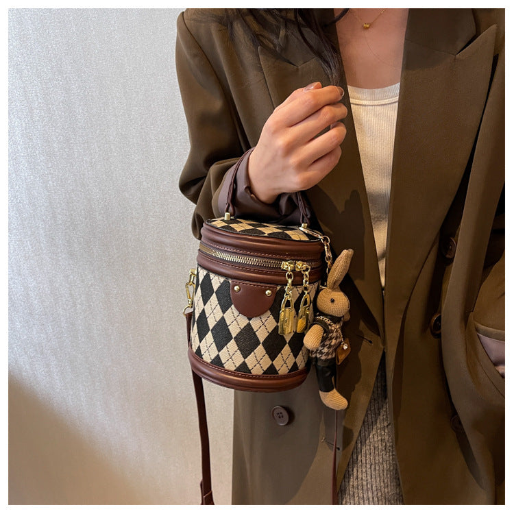 Argyle Bunny Barrel Bag