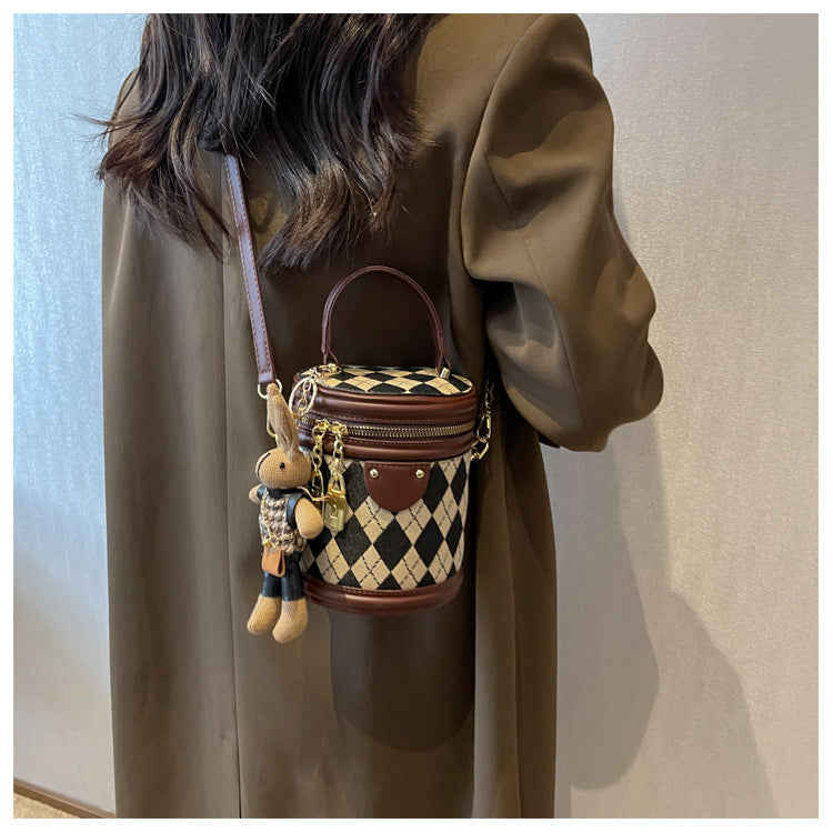 Argyle Bunny Barrel Bag