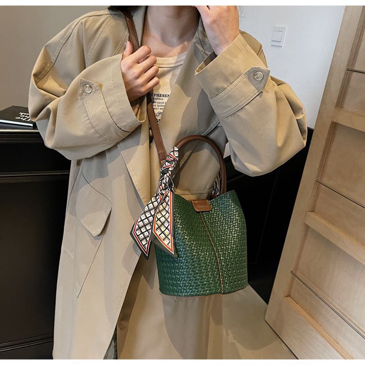 Riviera Woven Bucket Bag