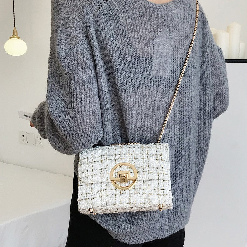 Midnight Tweed Charm Bag