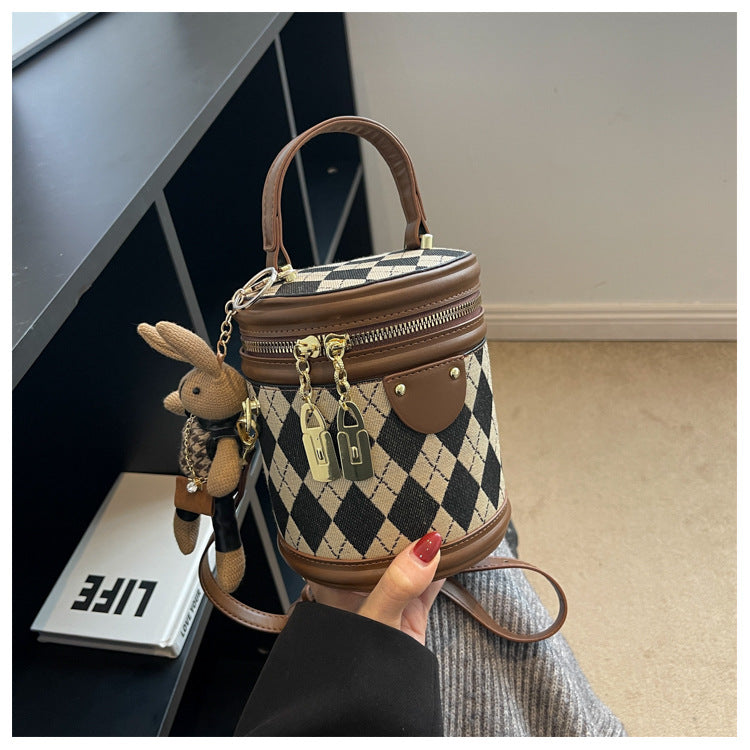 Argyle Bunny Barrel Bag