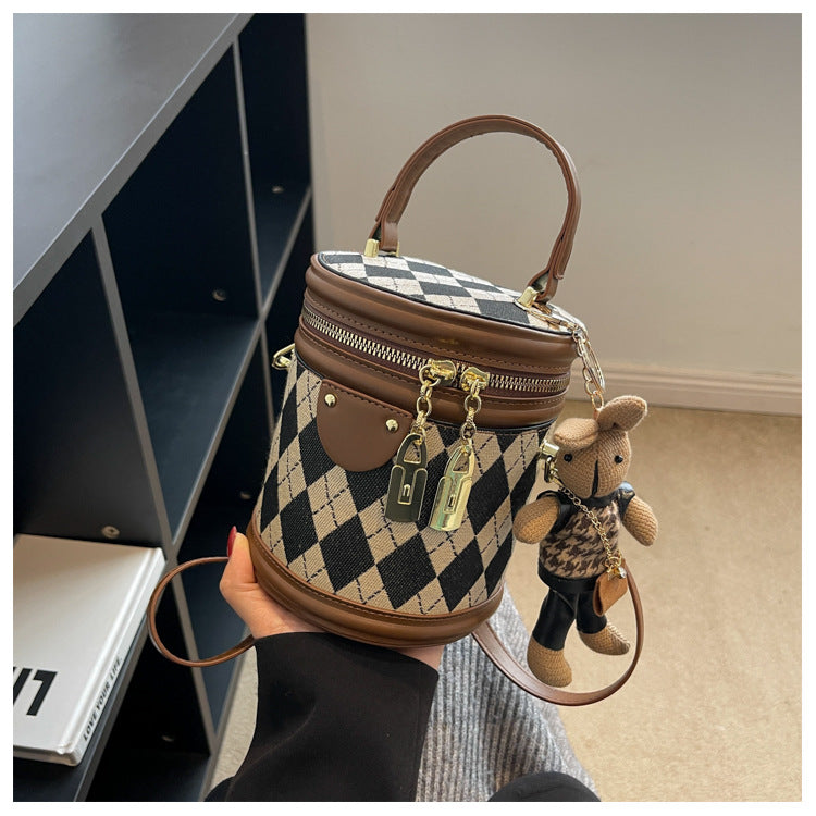 Argyle Bunny Barrel Bag