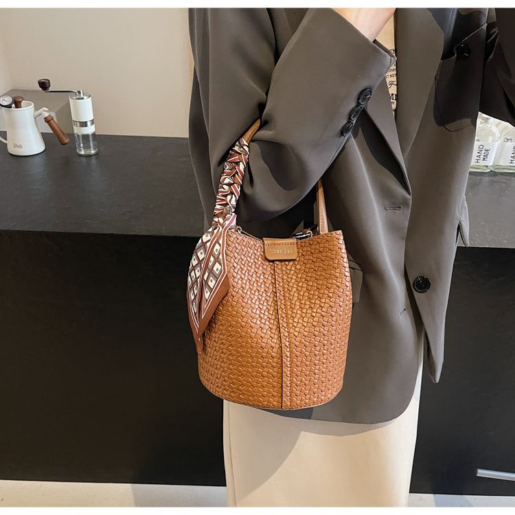 Riviera Woven Bucket Bag