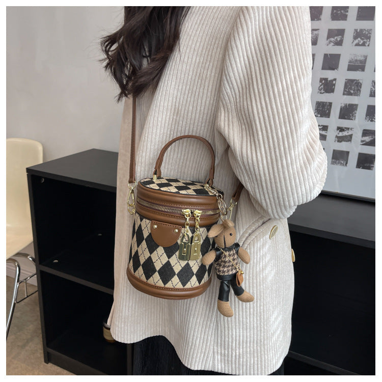 Argyle Bunny Barrel Bag