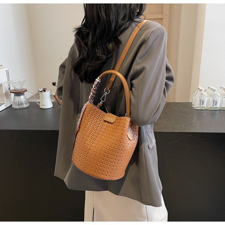 Riviera Woven Bucket Bag