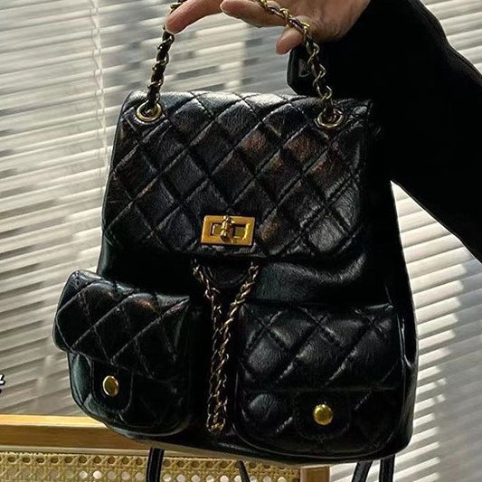 Quilted Flap Mini Backpack