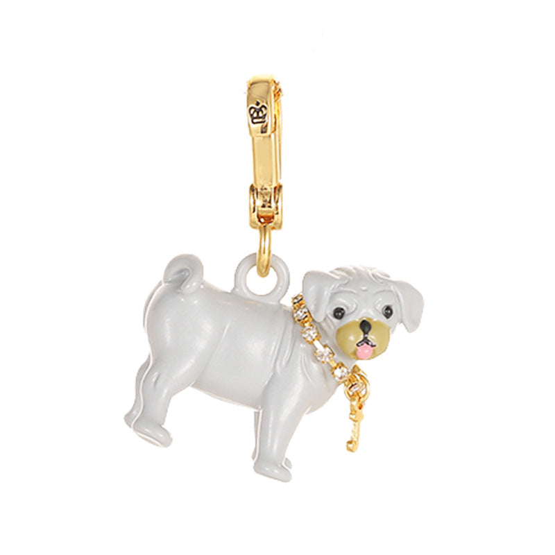 Enamel-Glazed Pendant - Pug