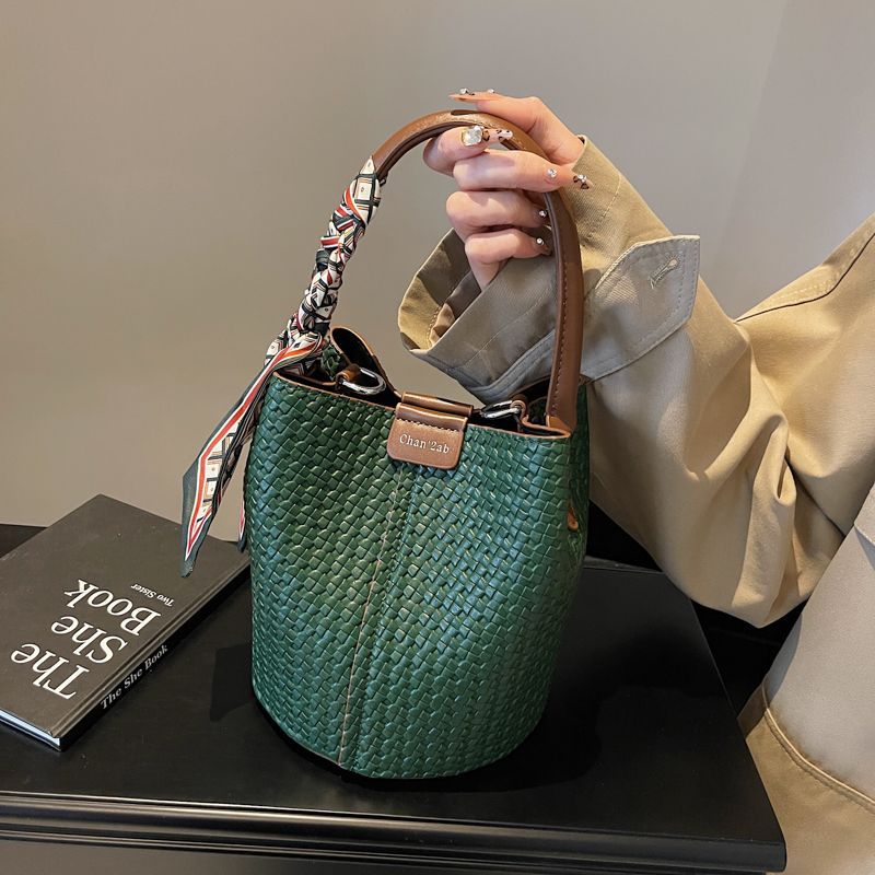 Riviera Woven Bucket Bag