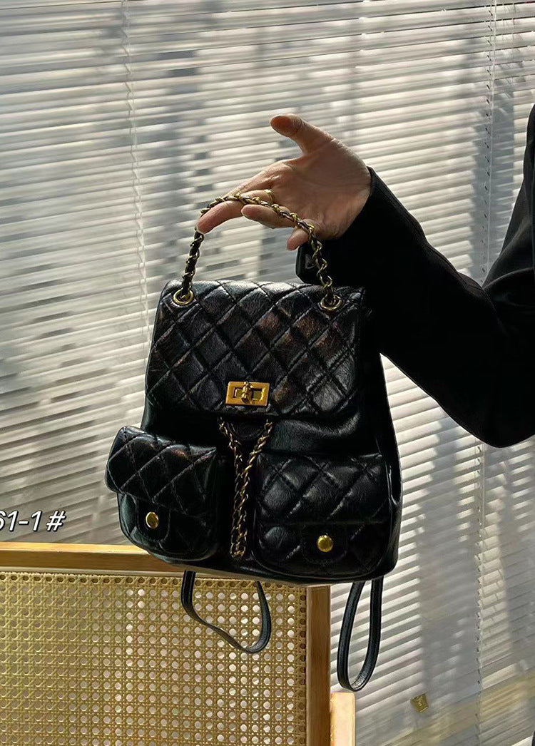Quilted Flap Mini Backpack