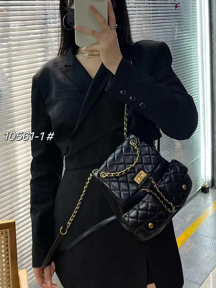 Quilted Flap Mini Backpack
