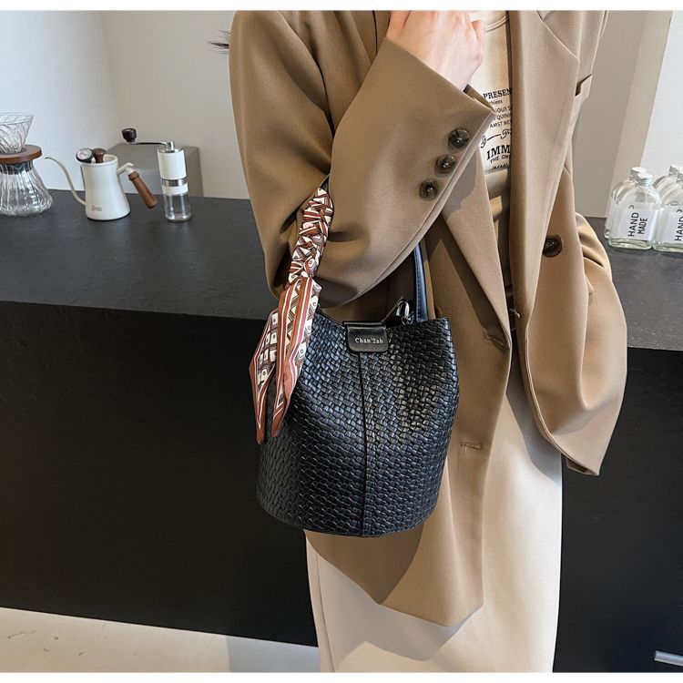 Riviera Woven Bucket Bag