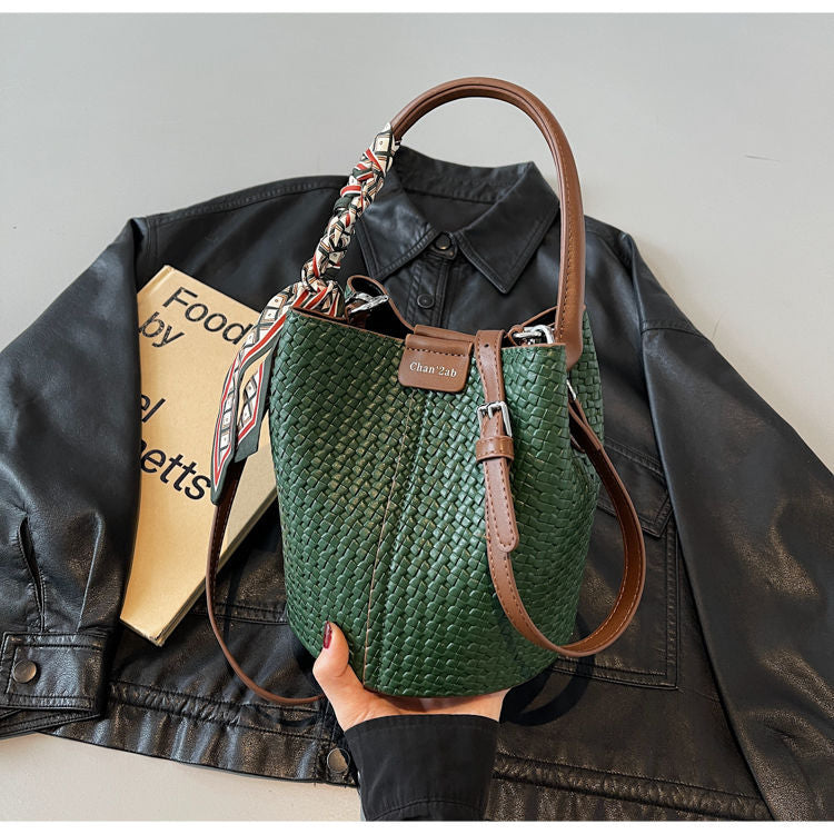 Riviera Woven Bucket Bag