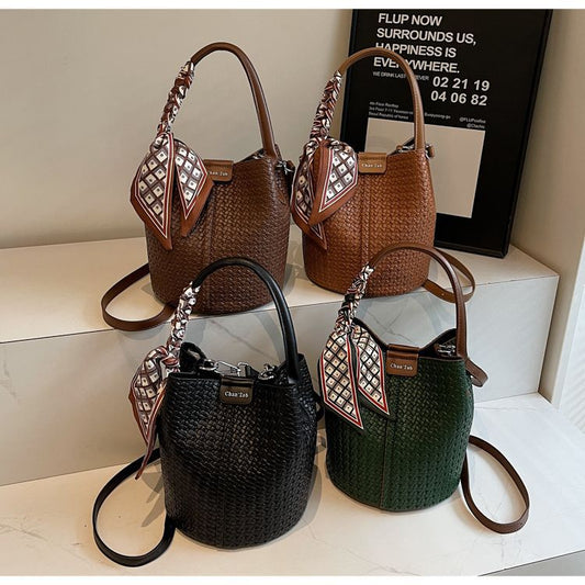 Riviera Woven Bucket Bag