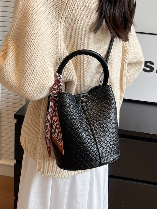 Riviera Woven Bucket Bag