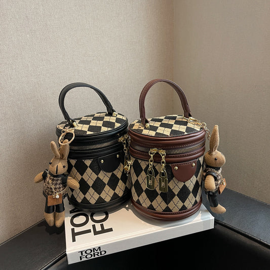 Argyle Bunny Barrel Bag