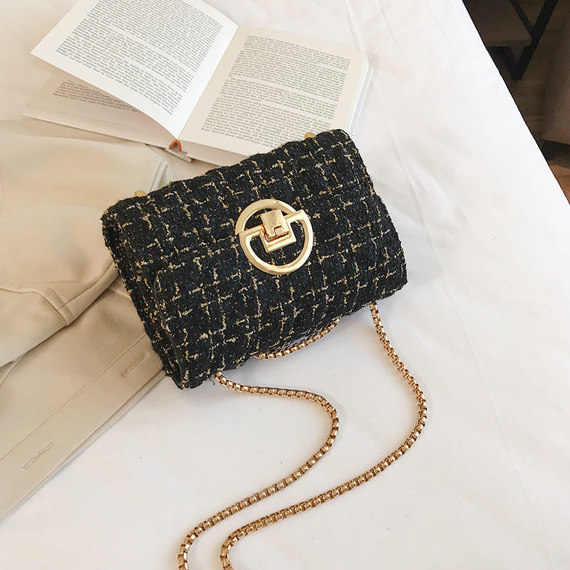 Midnight Tweed Charm Bag