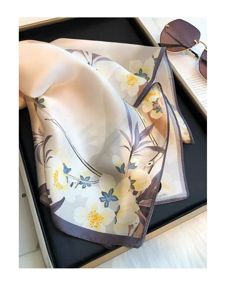 Petal Whisper Silk Scarf