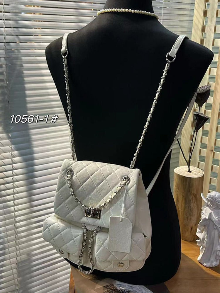 Quilted Flap Mini Backpack