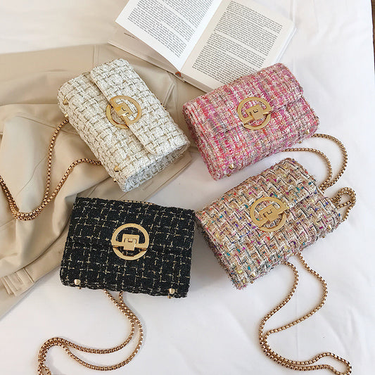 Midnight Tweed Charm Bag