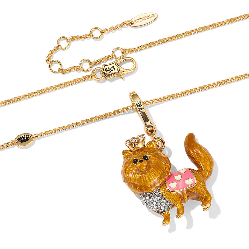 Enamel-Glazed Pendant - Chow Chow