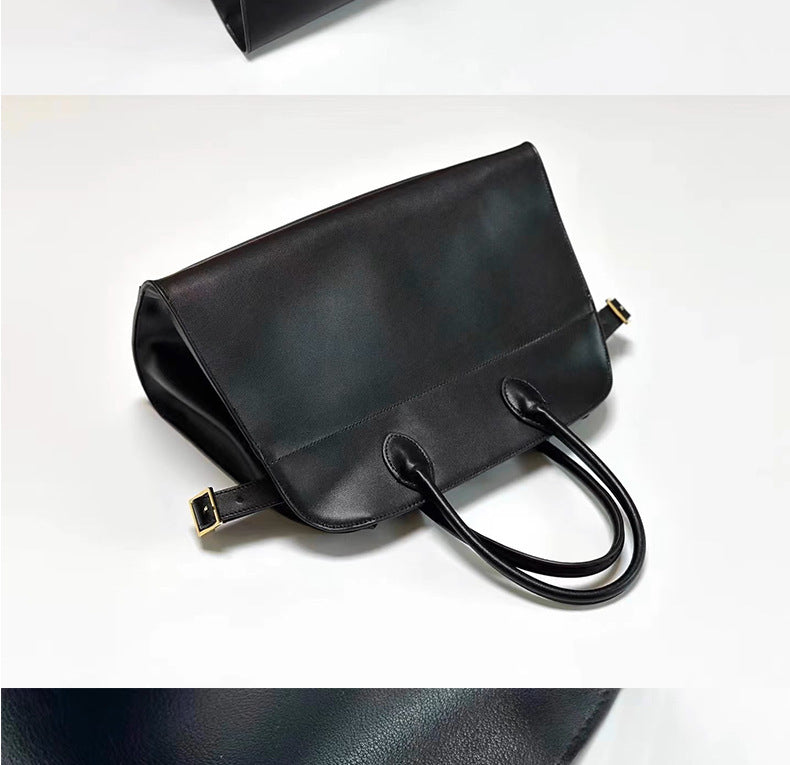 Grand Buckle Top-Handle Tote