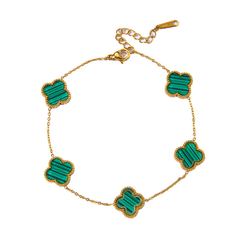 Gold-plated Clover Charm Set