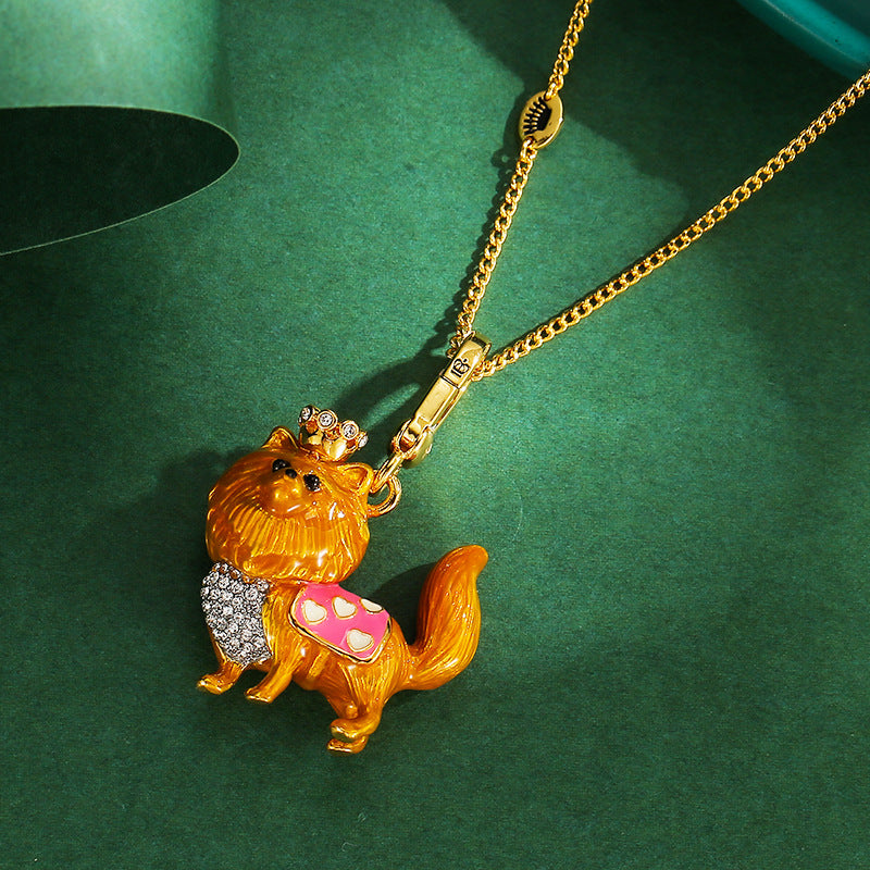 Enamel-Glazed Pendant - Chow Chow