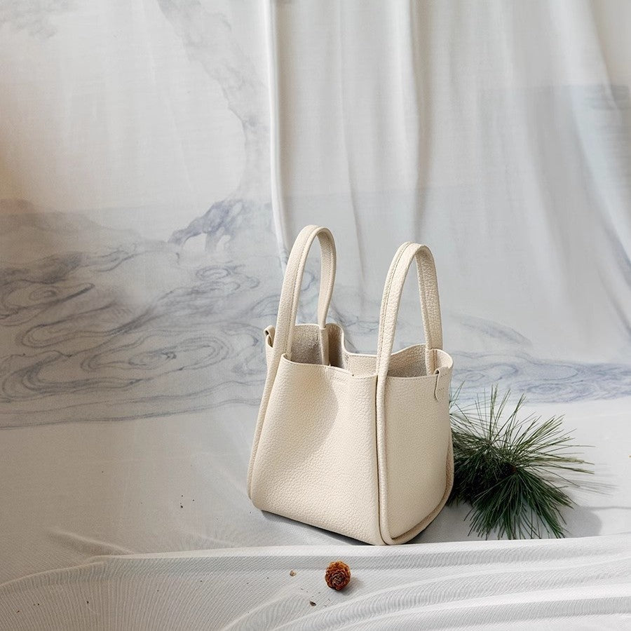 Pebbled Leather Basket