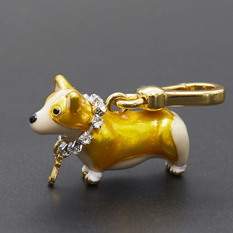 Enamel-Glazed Pendant - Welsh Corgi