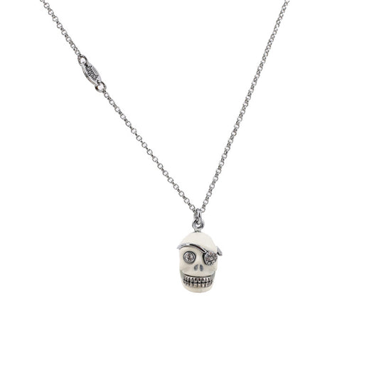 Dapper Skull Eye Patch Necklace