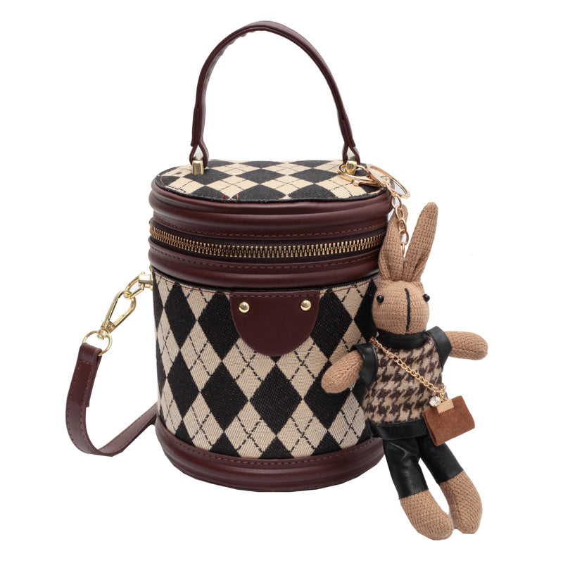 Argyle Bunny Barrel Bag
