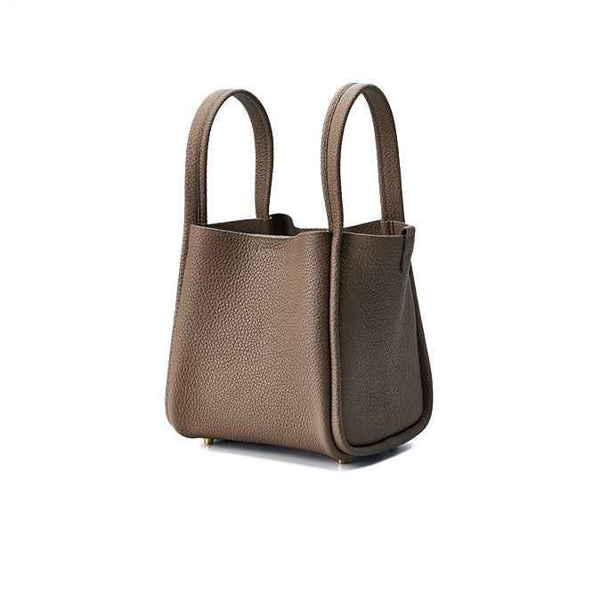 Pebbled Leather Basket