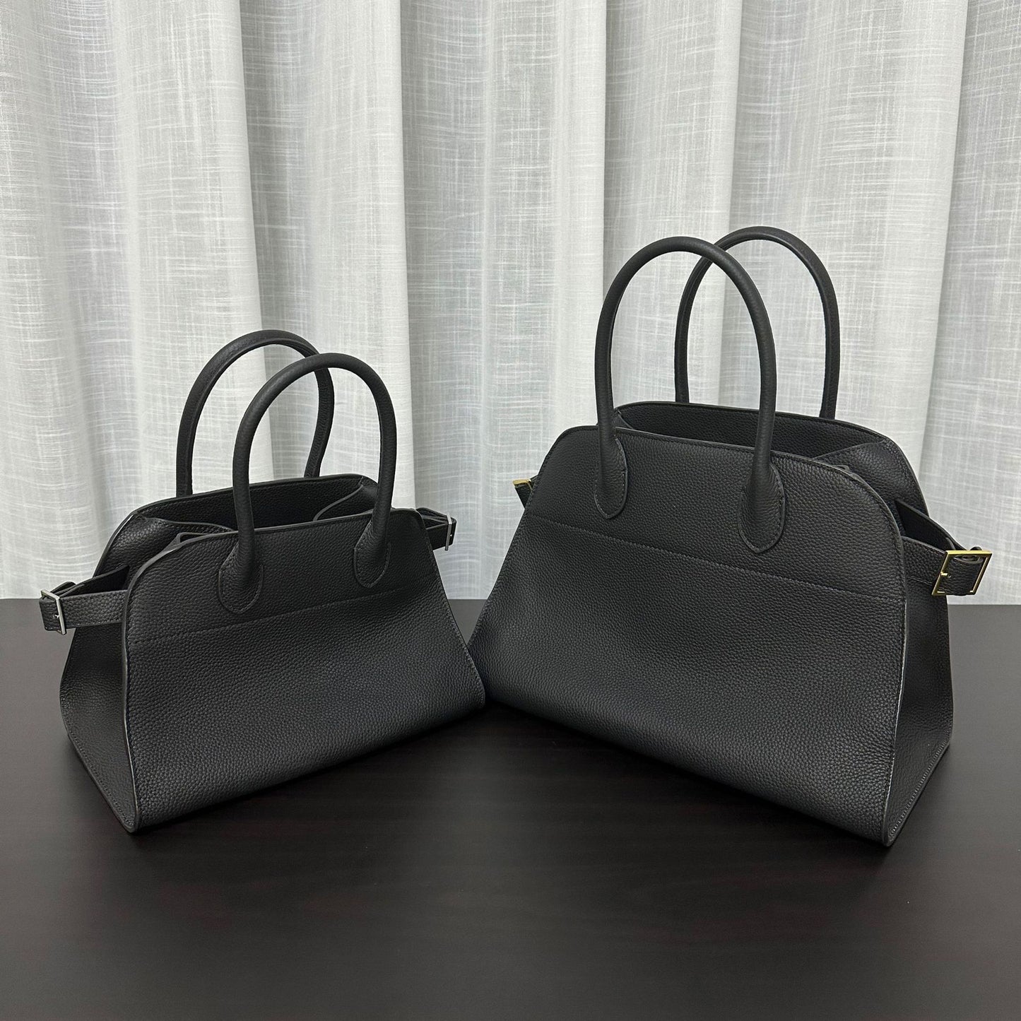 Grand Buckle Top-Handle Tote