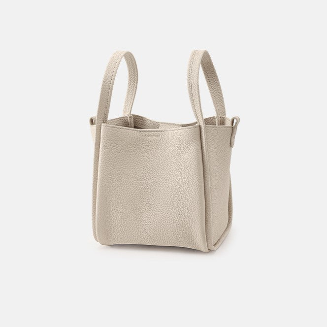 Pebbled Leather Basket