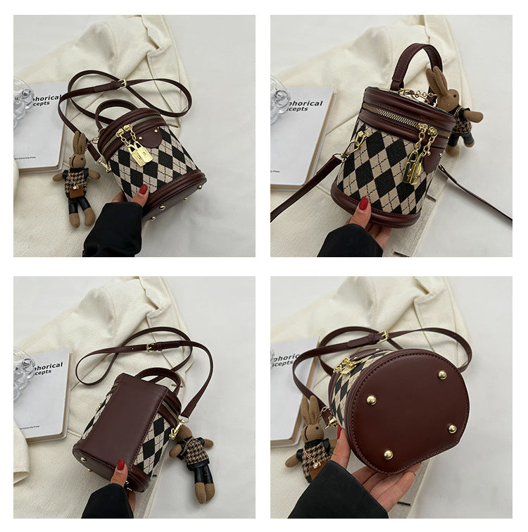 Argyle Bunny Barrel Bag