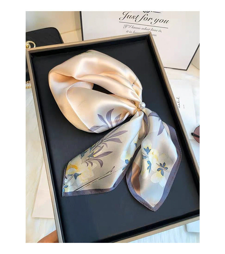 Petal Whisper Silk Scarf
