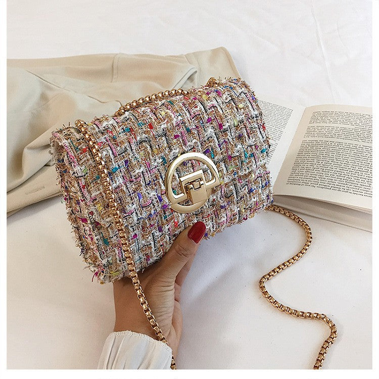 Midnight Tweed Charm Bag