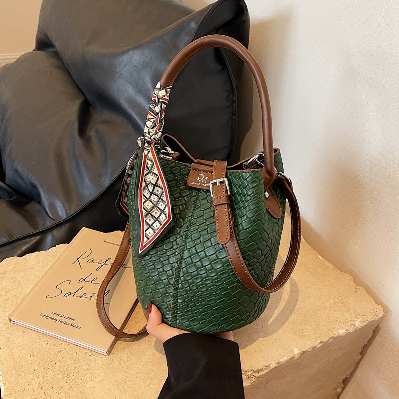 Riviera Woven Bucket Bag