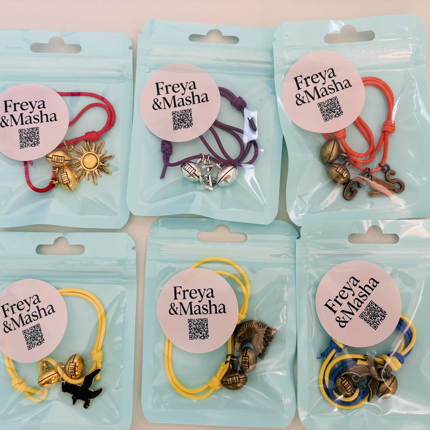 Handcrafted AFL Team Bracelets by Freya & Masha