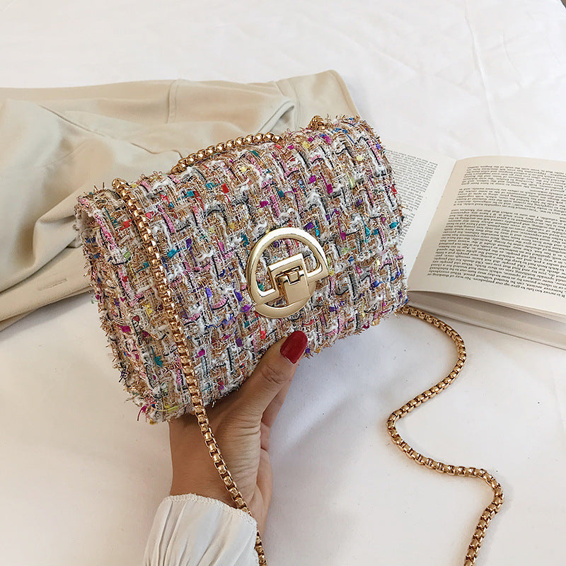 Midnight Tweed Charm Bag