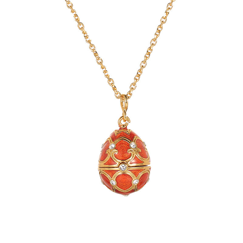Enamel-Glazed Pendant - Treasure Egg